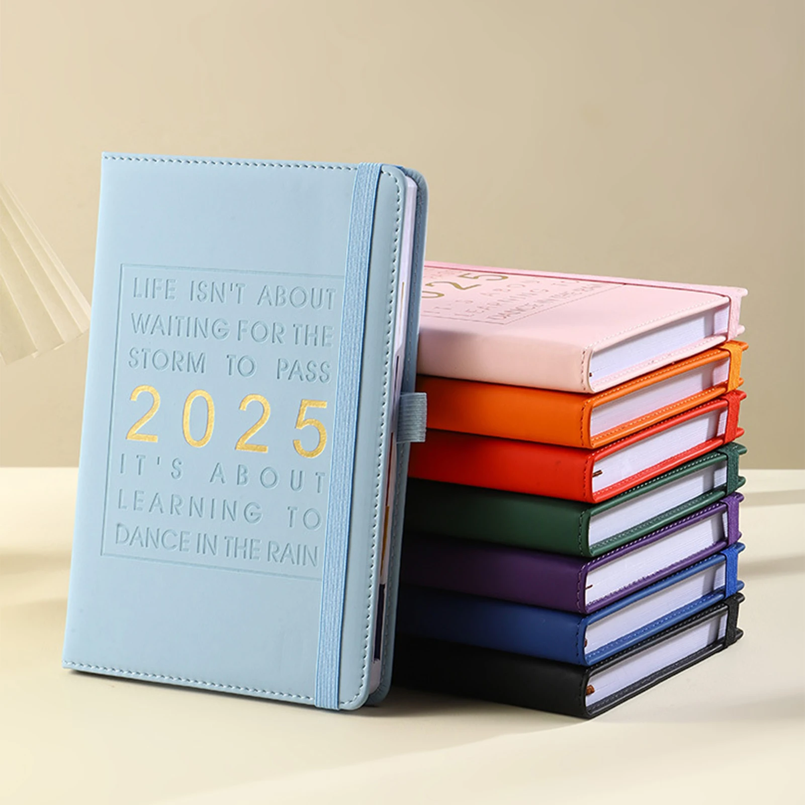 2025 دفاتر الملاحظات الإنجليزية اليومية الشهرية مخطط دفتر المواعيد اليومية كتاب مخطط لهدايا عيد الميلاد هدايا السنة الجديدة