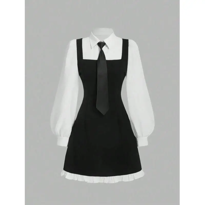 

Ele Casual Women's Skirt with Button Decoration Seven Sve Autumn New Sle Cross-Border Faion Sportswear Set