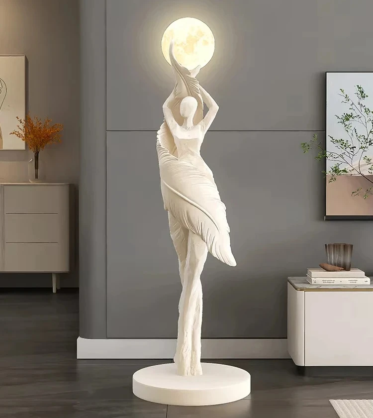 

Modern Art Floor Lamp Home decoration Lights Living Room Bedroom Humanoid Atmosphere Lamps Couch High-End Sculpture LED Lighting