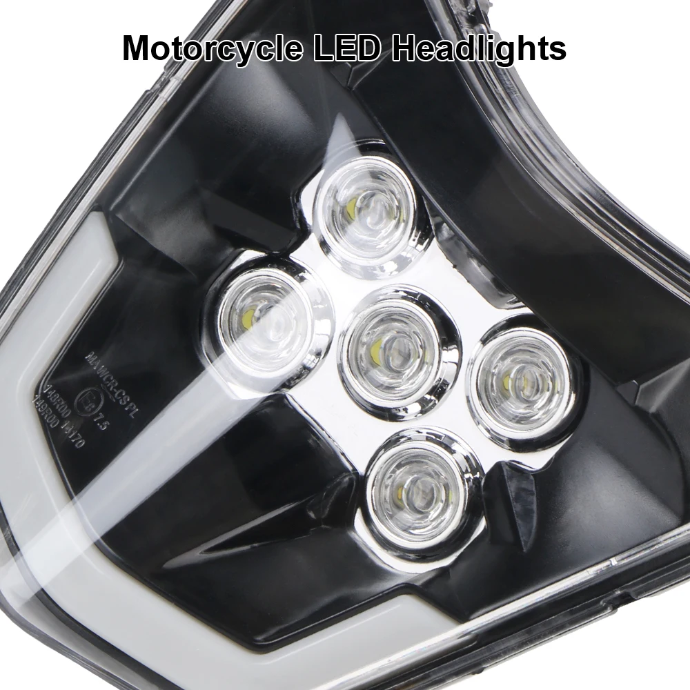 For 150 250 350 450 Headlamp High Beam Motorcycle Headlights LED Accessories Universal Moto KTM Off-Road Low Beam Night Light image 5