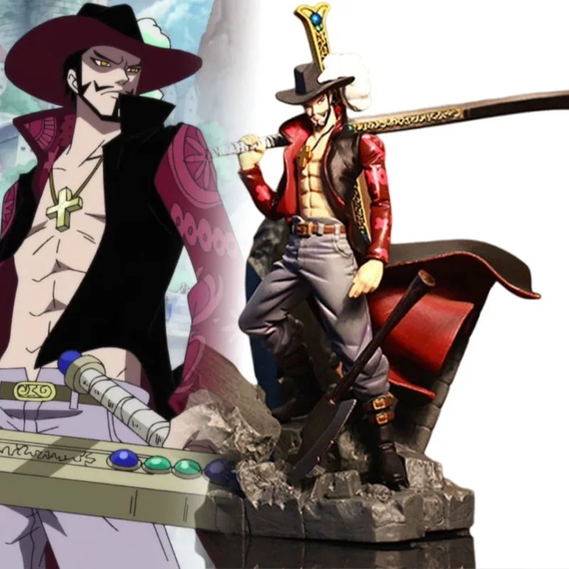 Hot 15cm One Piece Figures Eagle Eye Dracule Mihawk Anime Figure Top War Pvc Action Figure Model Toys Ornaments Doll Fans Gifts