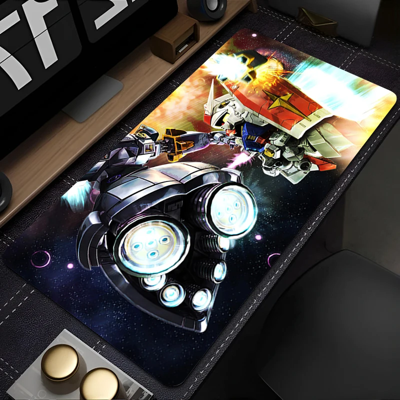 Alas Mouse Gaming Alas Meja Gamer Mechanical Warrior RX-78-2 Gundam Alas Mouse Premium Profesional Kontrol Kecepatan Alas Keyboard