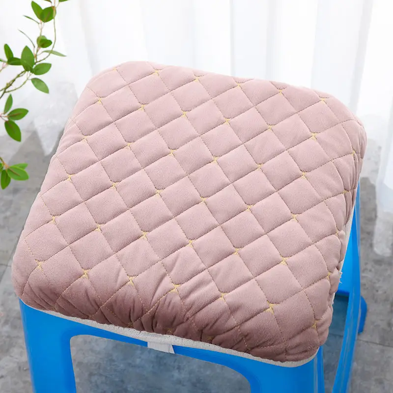 Dutch Pile Side Bench Cushion Stool, Quilted Warm Silicone, Non-slip Bottom, Hotel Household, Plastic Rubber, Cushion