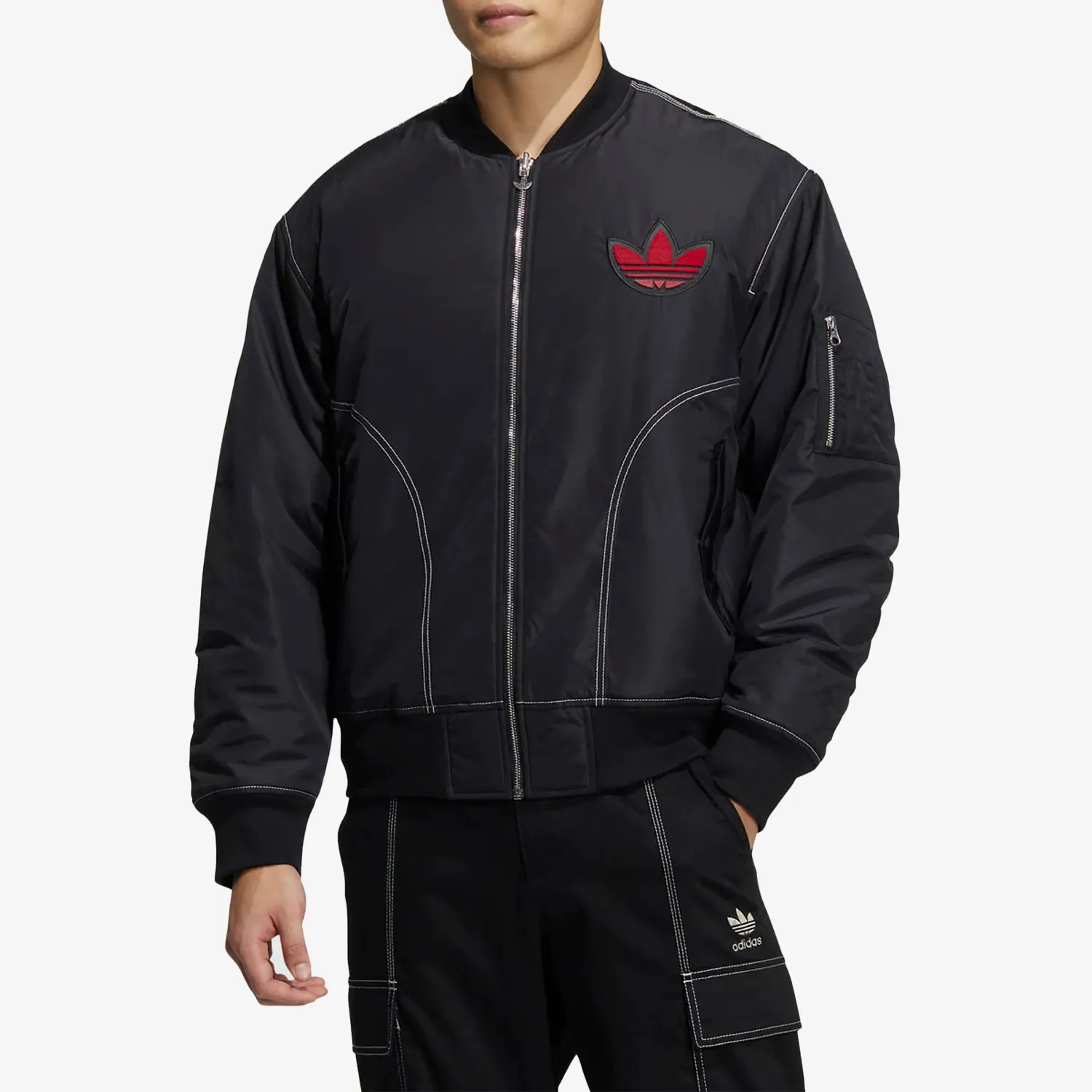 Adidas genuine clover spring men's sports double-sided cotton jacket HY7276