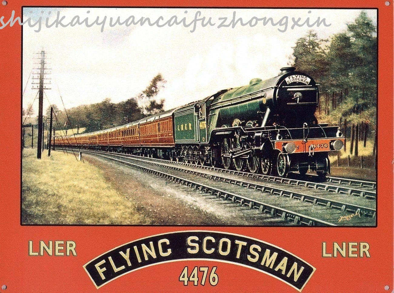 Metal Signs The Flying Scotsman Warning Sign | Indoor/Outdoor | 8 x 12 inch Tin Sign Vintage Look 1pcs