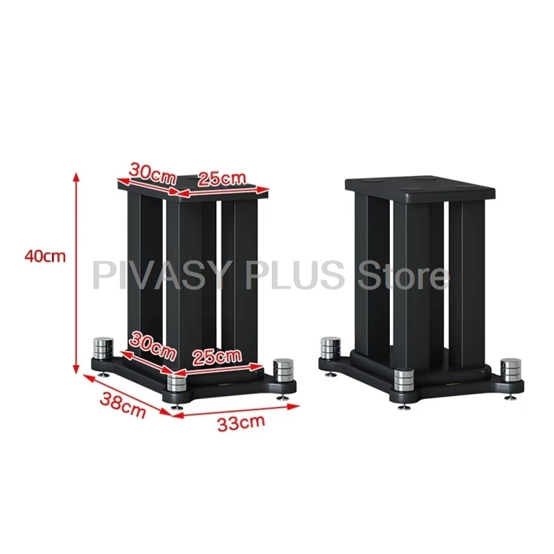 2 stuks 20-80 cm luidsprekerstandaard 5x5 cm stalen frame audiostandaard ronde basis luidsprekerplank voor DJ boekenplank satellietgeluidssysteem