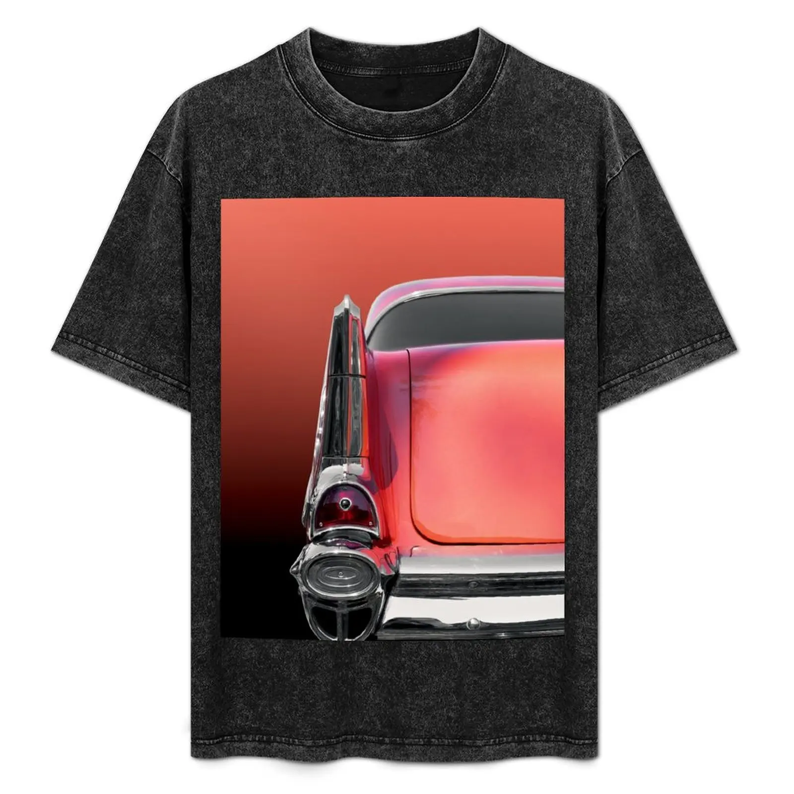 Camiseta con estampado gráfico de coche clásico estadounidense Bel Air 1957, informal, para uso diario