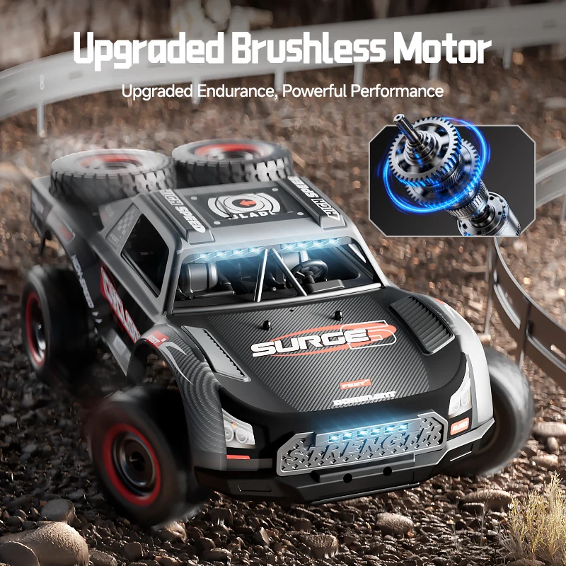 

HW8812 RC All-Terrain Toy Car - Brushed Motor, 35km/h Speed, Anti-Impact PVC Body for Outdoor Play