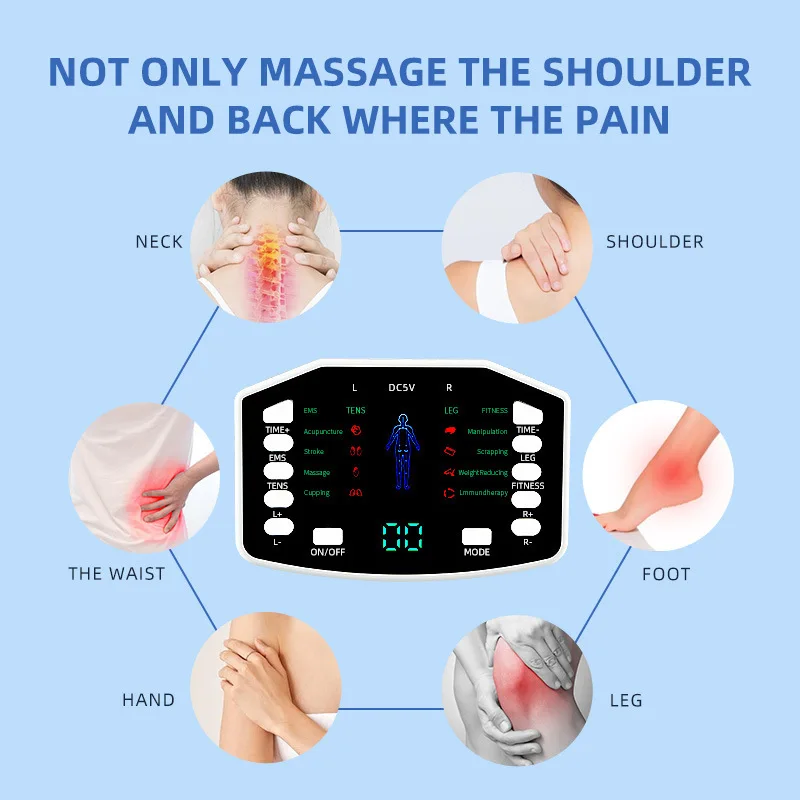 Mid Pulse Multifunctional Massager Therapy อุปกรณ์ EMS เครื่องกระตุ้นกล้ามเนื้อความถี่ต่ํากลับคอปวดบรรเทาผ่อนคลายกล้ามเนื้อ