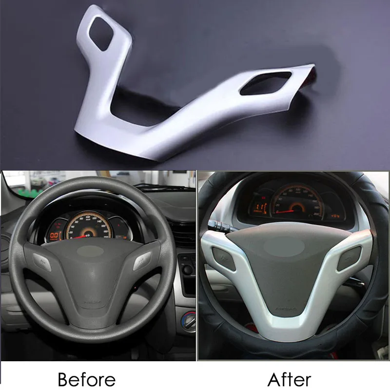 For Chevrolet Sail 2010-2018 Car Styling Accessories Steering Wheel Trim Decorative Cover Sticker ABS Plastic Interior Moulding