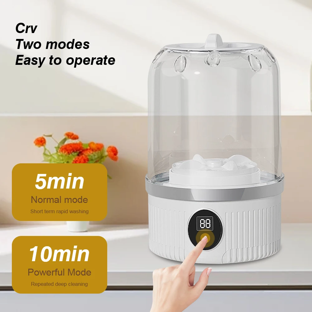 

Новая беспроводная стиральная машина, портативное дорожное ведро для нижнего белья и носков, ведро для стирки, зарядная мини-чашка для стирки одежды, 2 скорости времени