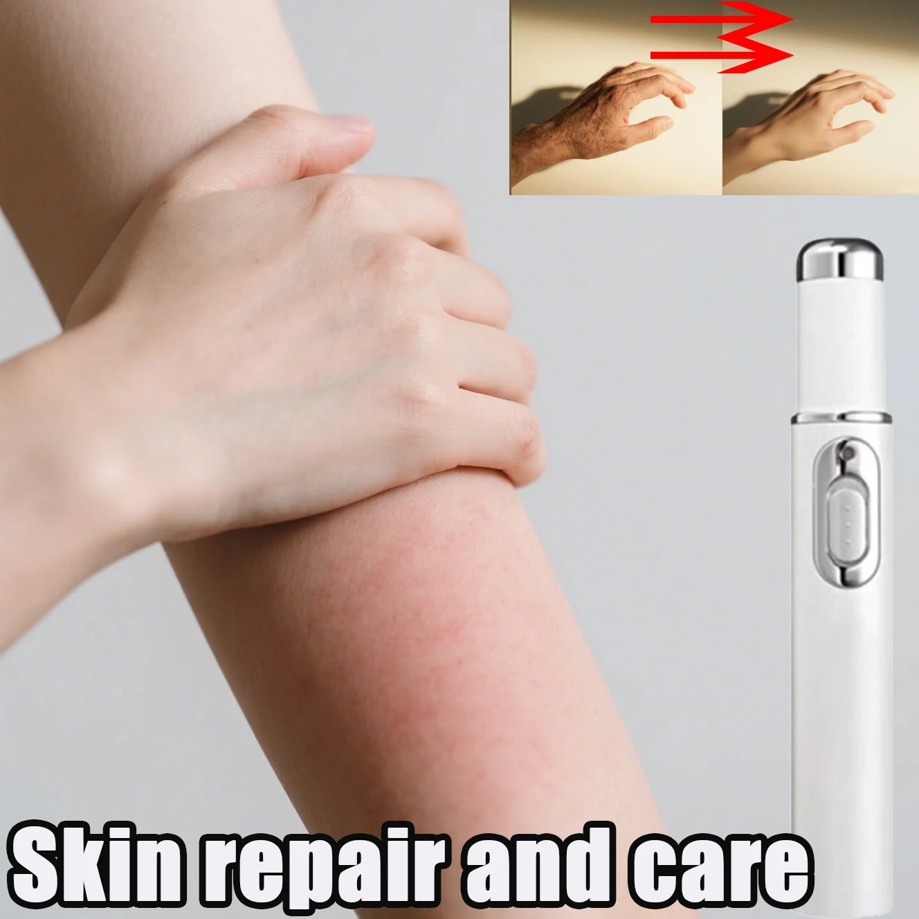 

Новая терапевтическая лазерная ручка можно использовать для лечения отеков и зуд кожи. Новый спрей для ухода за кожей.