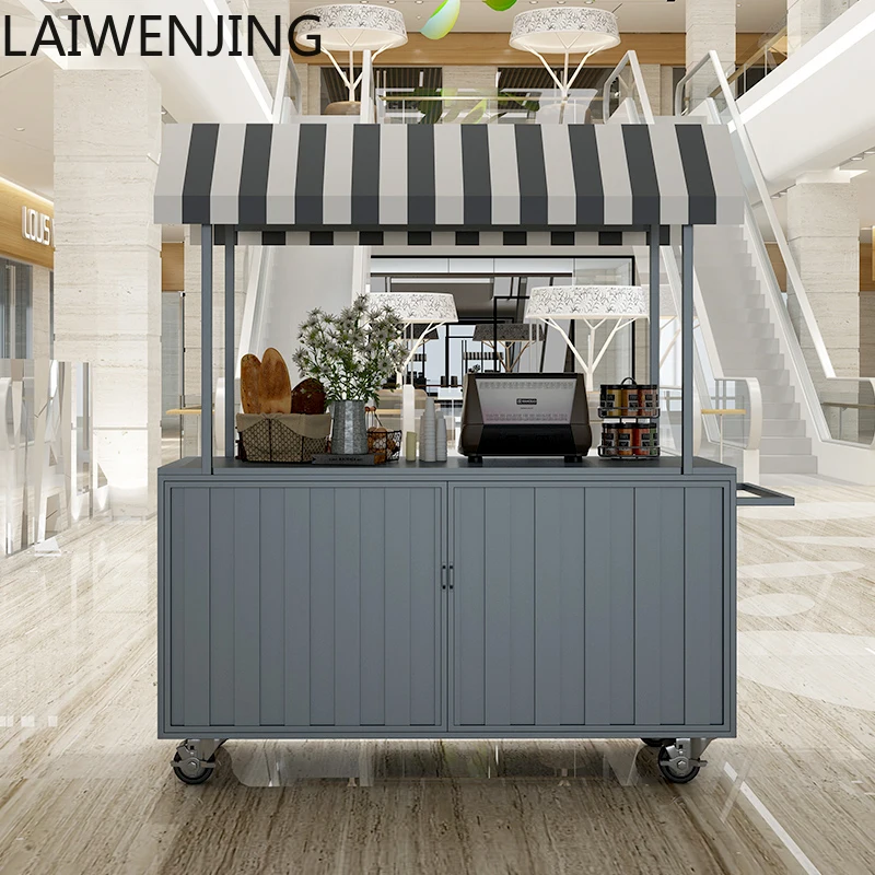 

MJY Nordic stall selling car with cabinet mobile car coffee milk tea drink car