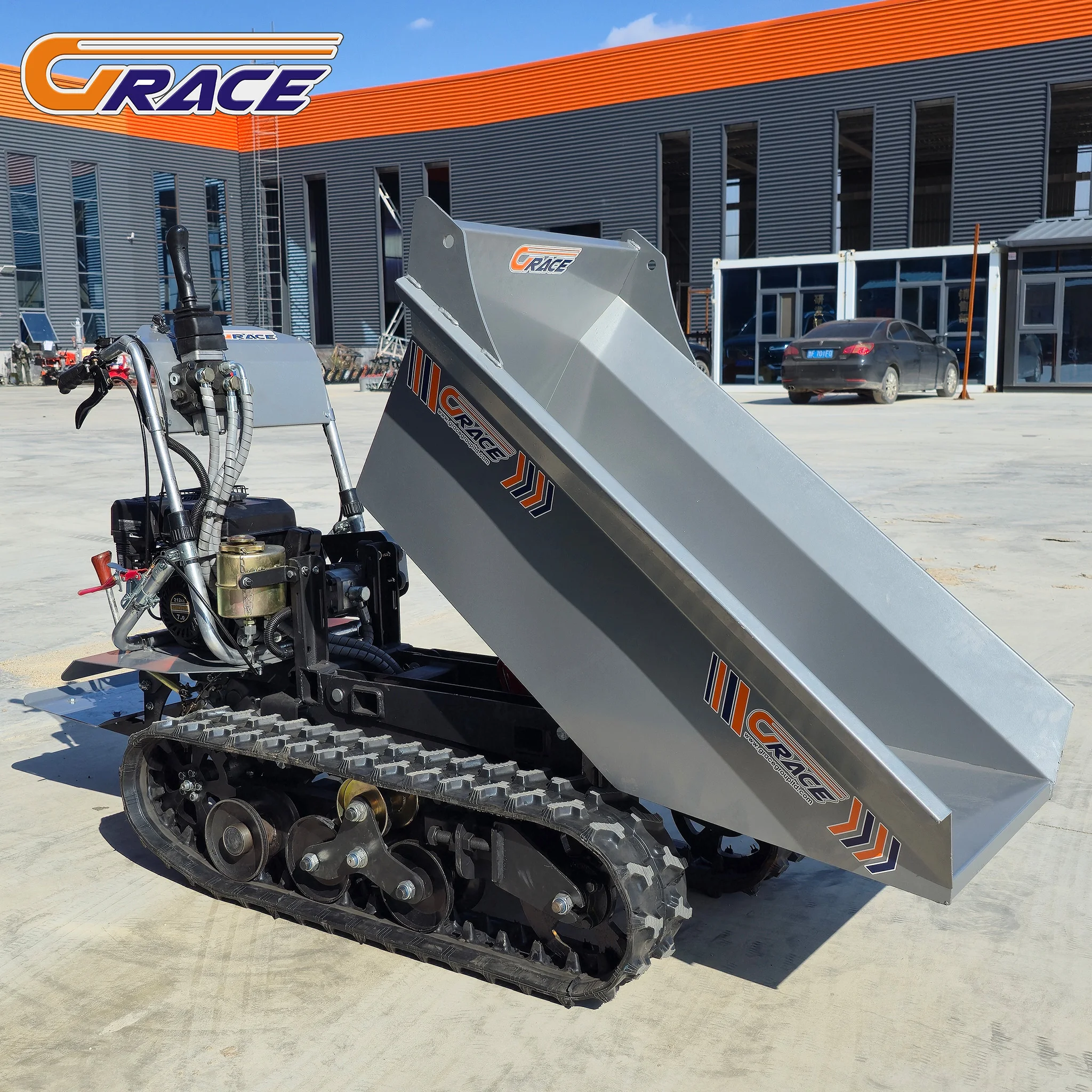 Snelle levering Kleine Mini Dumper Huis Tuin Boerderij Gebruik Groothandel Mini Dumper Hoge kwaliteit Mini Truck Crawler Dumper 0.5 0.8 1.2ton