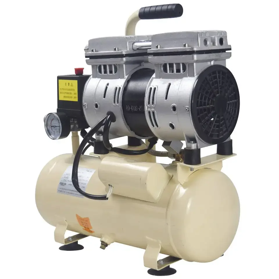 Portable Home 8 Lift-Off Dynamic Air Compressor Pump Electric Piston Silent Oil-Free Feature for Paint Essential Motor Core