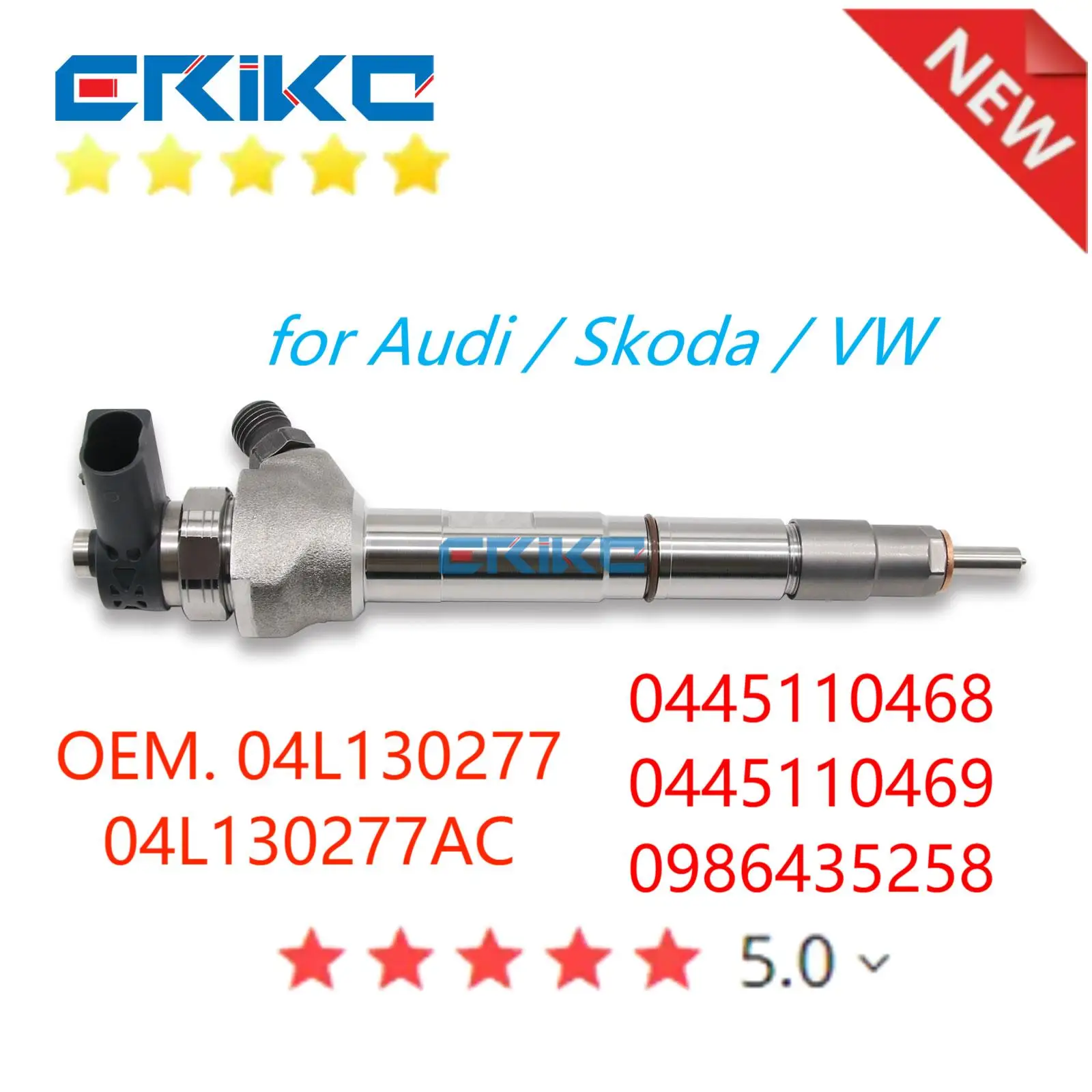 

0445110469 Auto Car Fuel Injector 0445110468 Diesel Fuel Sprayer 0986435258 For Audi VW Skoda 04L130277 04L130277AC