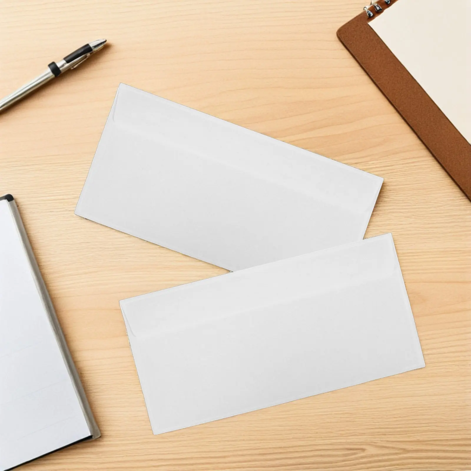 100Pcs Letter Size Security Envelopes Self Seal White Mailing Envelopes Office Document Payroll Blank view 2