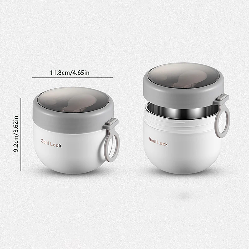 1 PC 600ML Stainless Steel Lunch Box Hot Food Flask Soup Storage Vacuum Thermal Jar Thermos Containers Bento Lunch Box for Kids