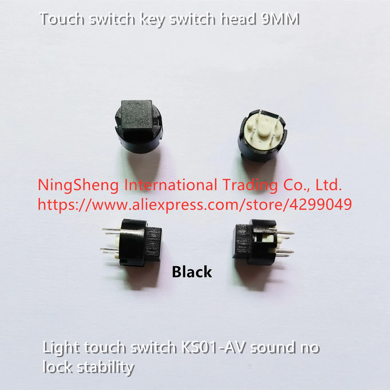 Original new 100% button switch head 9MM light touch switch KS01-AV sound no lock stability