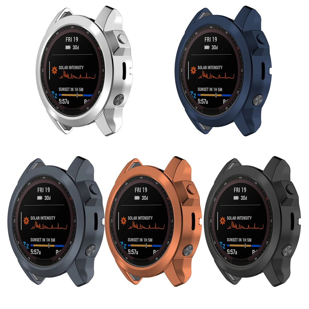 TPU Case Cover For Garmin Fenix 7 7X 7X Sapphire Solar Protector Smart Watch Edge Frame Shell Parts