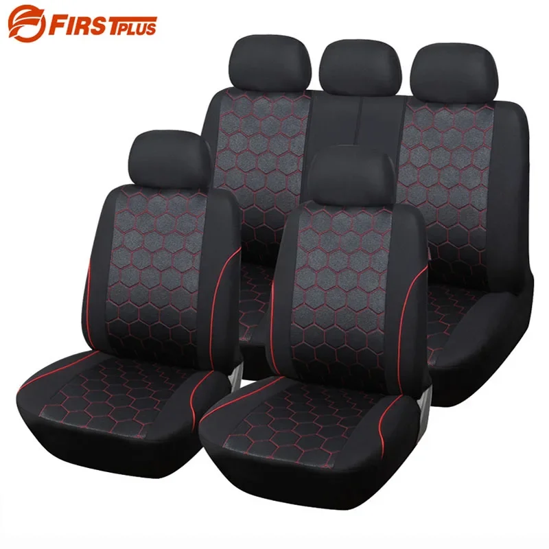 Soccer Ball Style Car Seat Covers Jacquard Fabric Universal Fit Front Back Seat Protector Auto Interior Accessories Car Styling