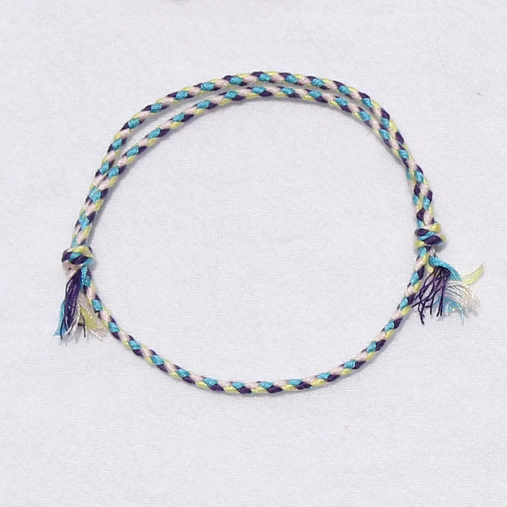 Einfarbiges Geflochtenes Baumwollseil-Armband für Männer, Retro Tibetisches Handgefertigtes Mehrschichtiges Armband für Frauen, Modisches Schmuckzubehör – Detail 13