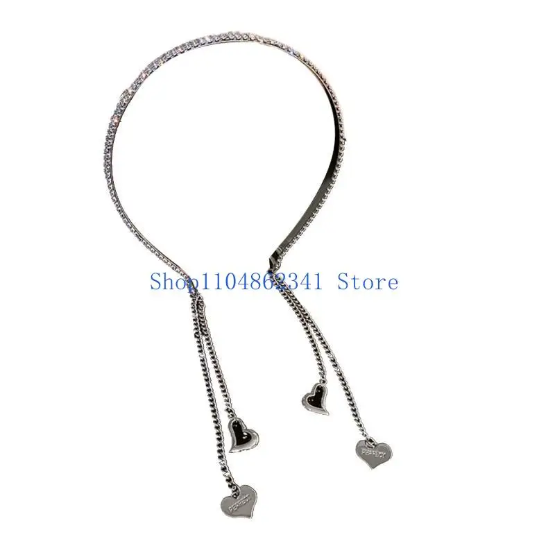 5asd Trưởng Thành Shinning Đá Trái Tim Tua Rua Đầu Năm Mới Đảng Lễ Hội Tóc Vòng Cho Buổi Biểu Diễn Unisex Mũ Trụ