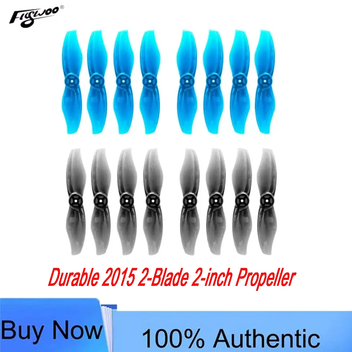 Gemfan 2015 Durable 2-Blade Propeller - 2-Inch, 1.5mm Shaft (8-Pack) for Micro FPV Drones
