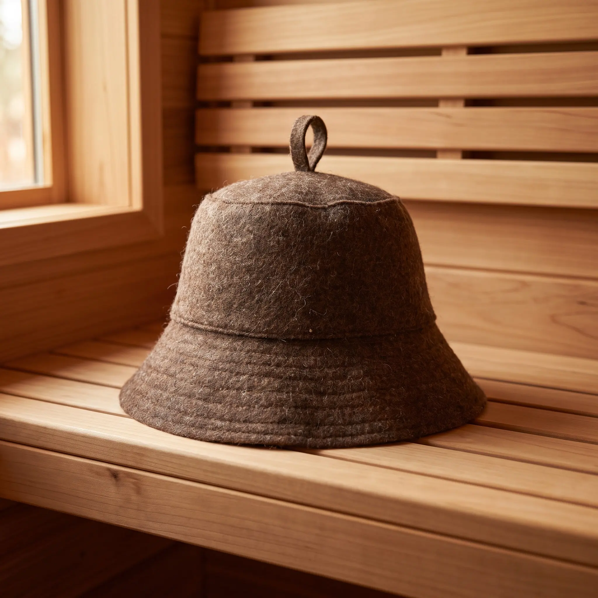Wool Felt Sauna Hat For For Steam Room Adult Handmade Cap Shower Spa Headwear Unisex Bathhouse Accessory
