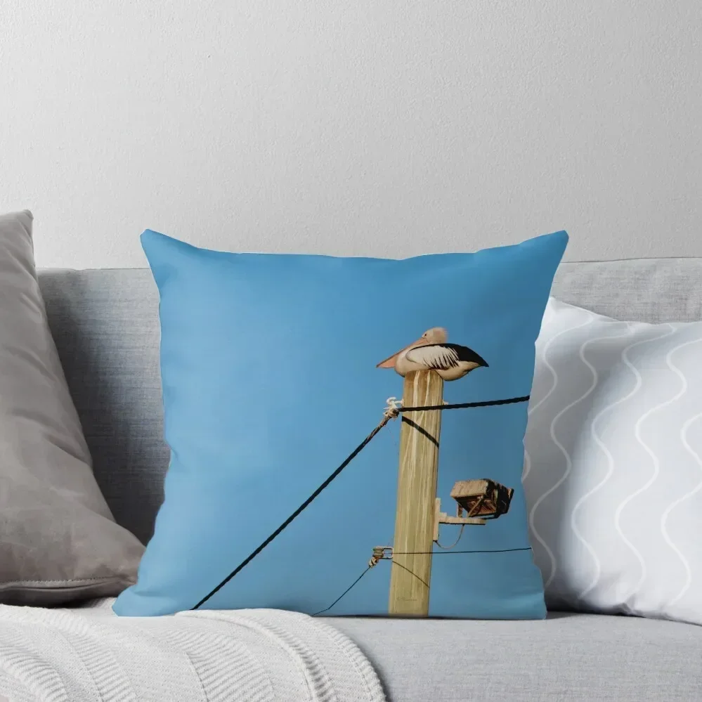 

Pelican on a pole Throw Pillow pillow pillowcase Decorative Pillow Covers For Sofa Pillowcases