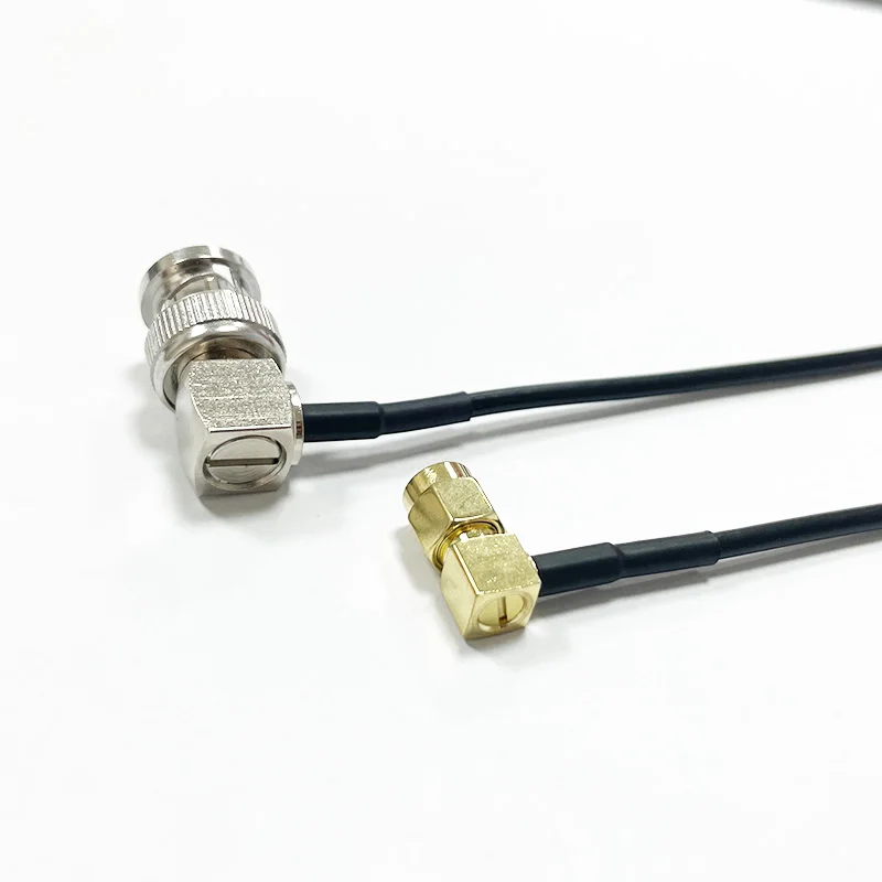 BNC Male Angle to SMA Male Angle Connectors RG174 Coaxial Cable Low Loss 50ohm BNC to SMA Adapter