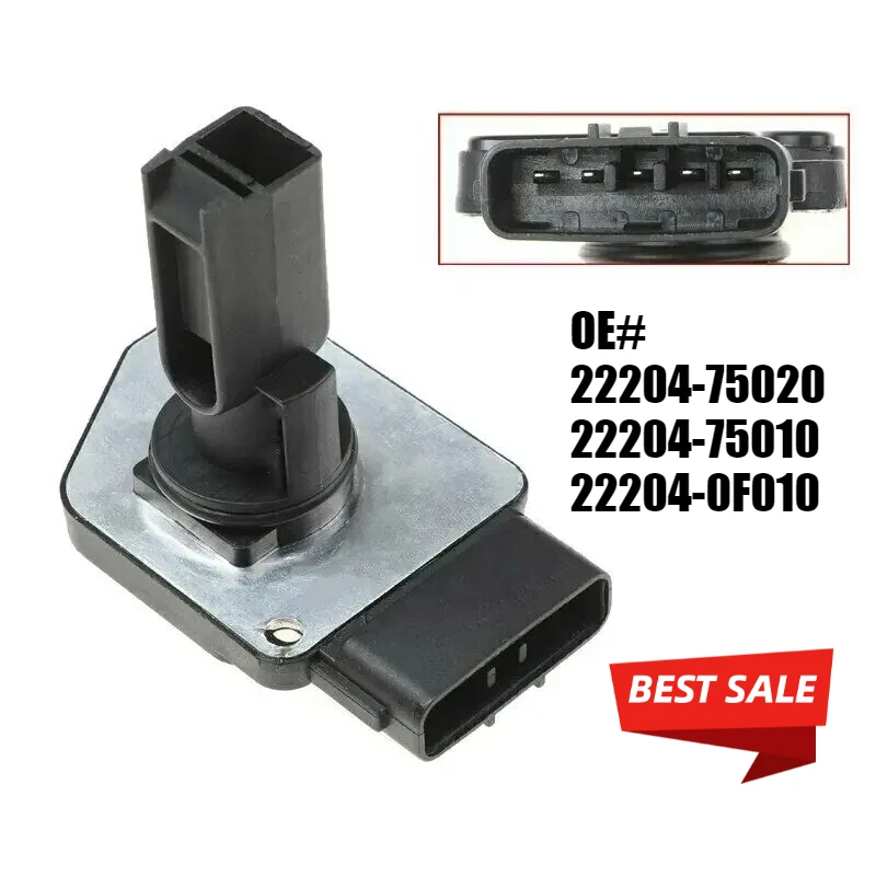 

Mass Air Flow Sensor 22204-75020 22204-75010 22204-0F010 For 2000-2004 Toyota Tundra Sequoia V8-4.7L Lexus