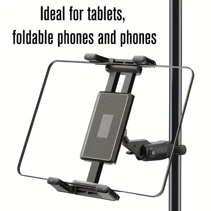 Tablet-Halterung für Mikrofonständer, Mikrofon-Notenständer, Tablet-Halterung für iPad, Smartphone-Tablet-Mikrofonständer für Live-Streaming – Detail 5