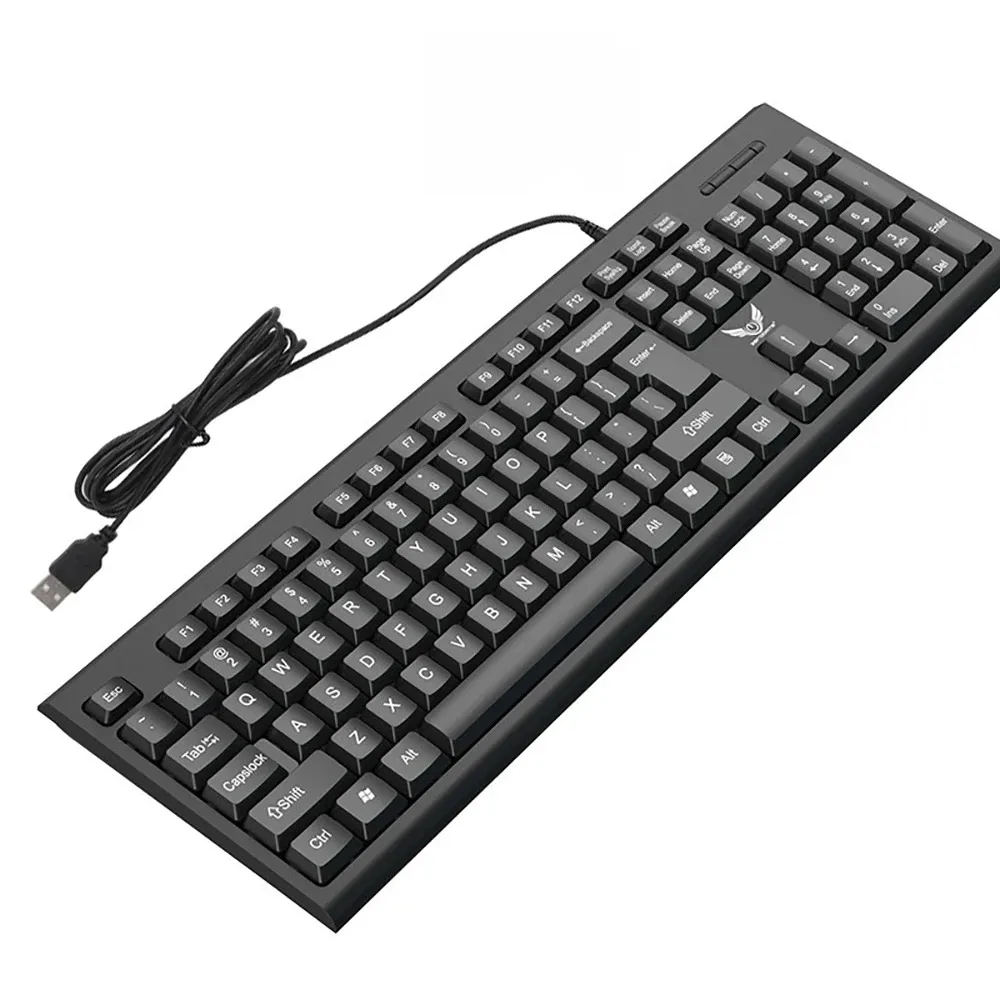 104-Tasten Kabelgebundene Tastatur RGB Farbige Gaming-Tastatur mit Mechanischem Gefühl Standard-Tastatur für Windows Laptop Computer