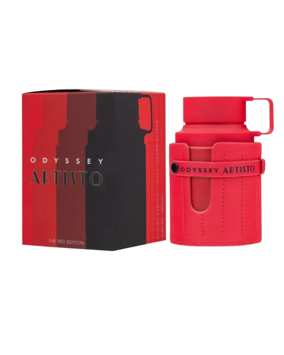 Armaf Odyssey Artisto Red EDP 3.4oz – Perfume unisex floral de larga duración con vainilla y coco dulce, regalo perfecto para Navidad