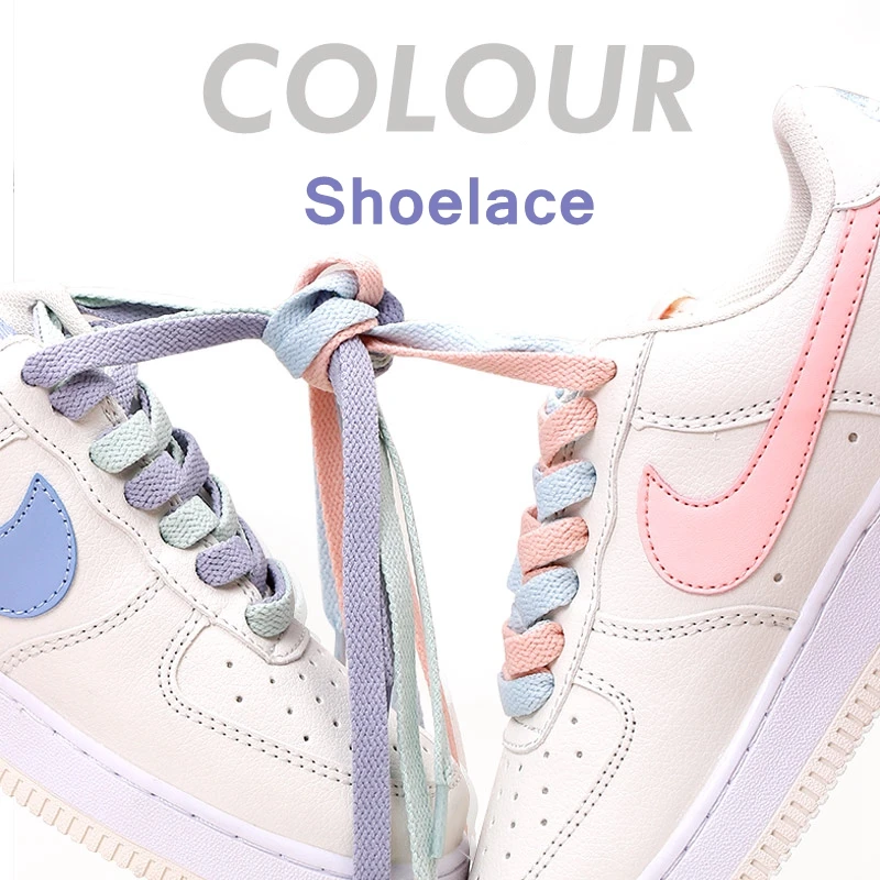 1 Pair 4Colors Air Force One Sneakers Shoelaces AF1/AJ Shoe laces Cotton Flat Shoe lace120/140/160CM laces for shoes Shoestrings