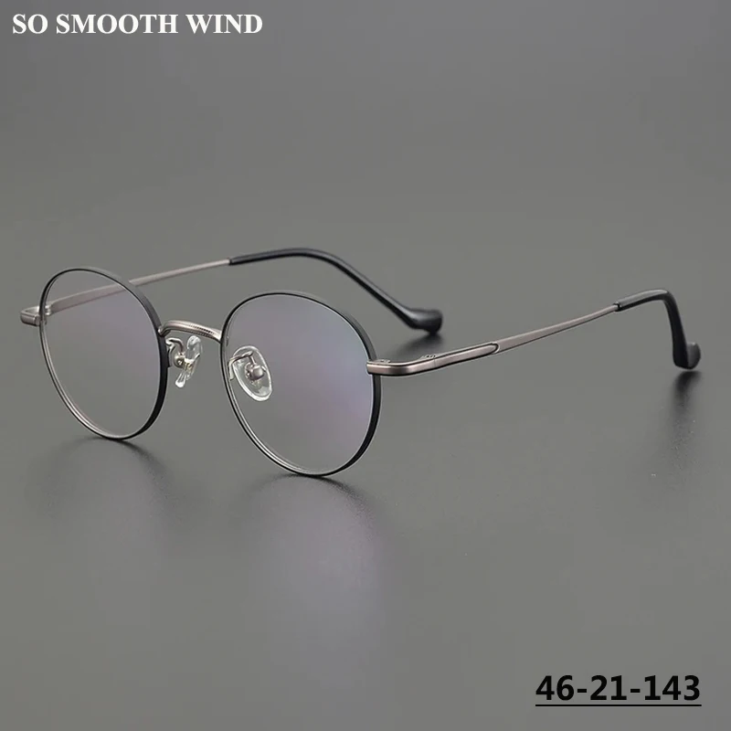 

Pure Titanium Round Classic Frame Glasses Ultralight Men High Quality Circle Eyeglasses Women High Quality Spectacle Eyewear New