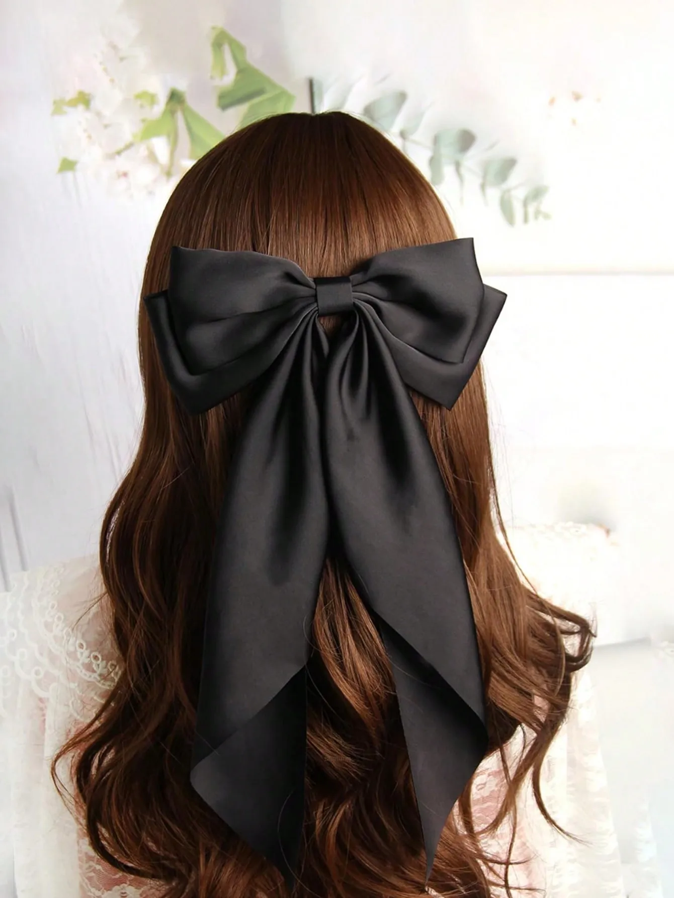 

1pc Oversized Satin Bow Hair Clip, Deep Green Bowknot Extra Large Satin Ribbon Hair Accessory, Elegant Satin Hair Clip Suitable For Valentine's Day, Wedding, Party, Date, Daily Wear, Hair Claws, Hair Slide, Hair Barrettes, Hairpin,Summer,Holiday,Travel