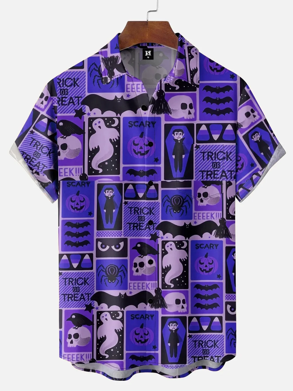 Hawaiian Men's Casual Short Sleeve Shirst  3D Digital Print Turn-down Collar Summer Fashion Top British Style Leisure Wear