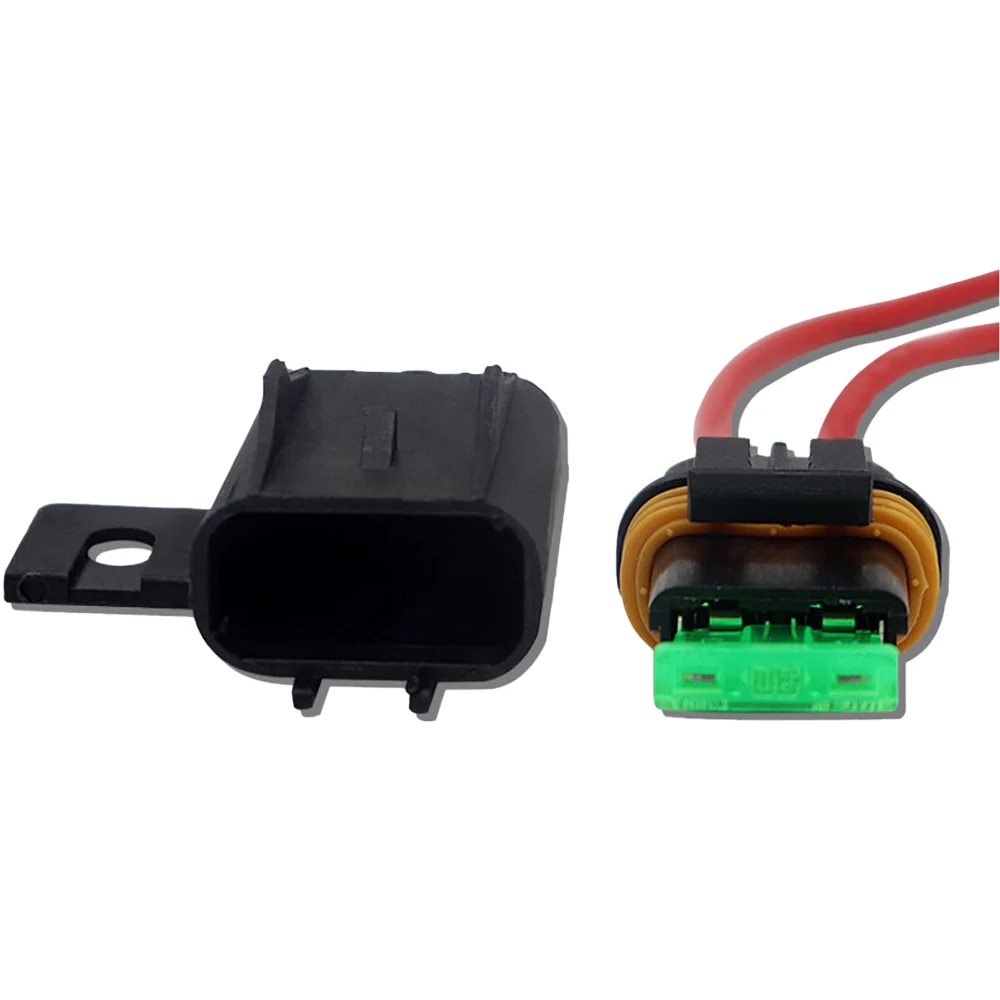 1 Set 2P Automotive Blade Fuse Holder Set Waterproof Wired Fuse Box Car Electrical System Fuse Element for Vehicle Maintenance