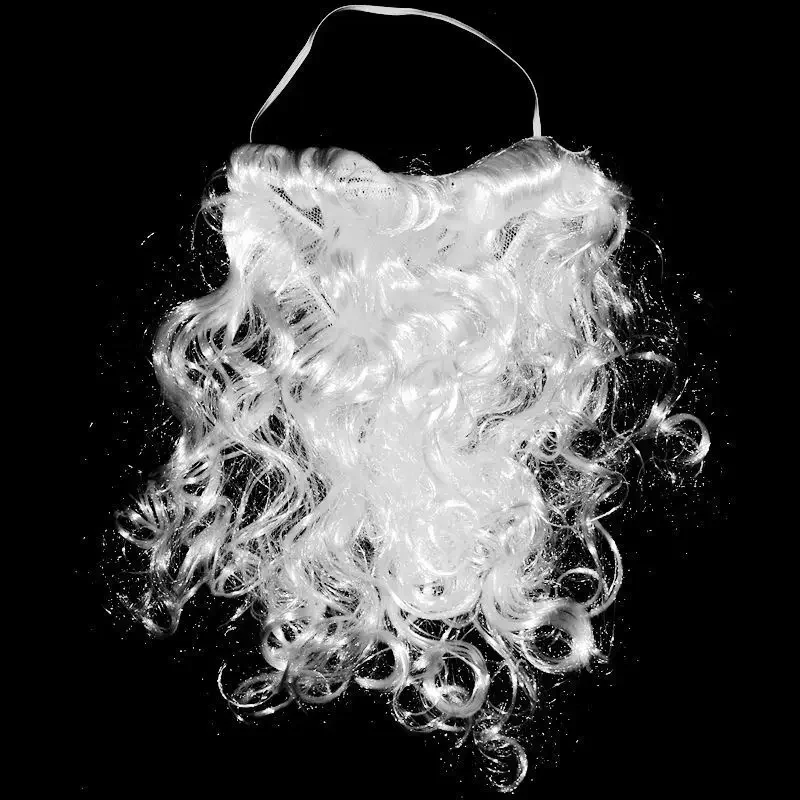 ตกแต่งคริสต์มาสใหม่ที่สมจริงSanta ClausเคราปรับCurlyปลอมเคราเครื่องแต่งกายอุปกรณ์เสริมProps Party Dress Up Props