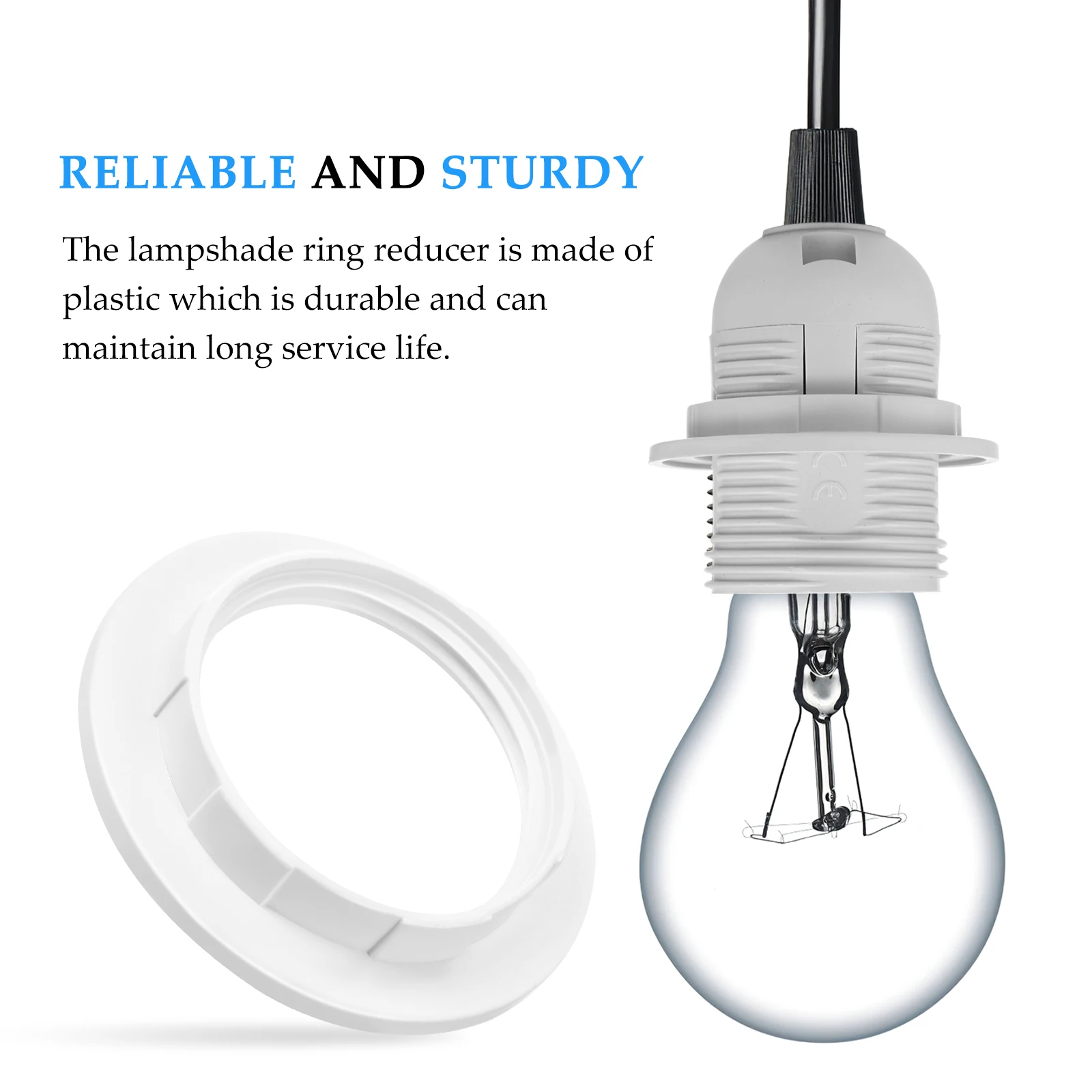 15Pcs Lampshade Kit Plastic E27 E14 Holders Adapter Rings Light Socket ShadeReducers Lamp Parts Table Floor Lamps