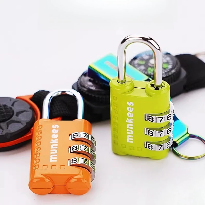 High-security overseas customs clearance luggage case suitcase backpack password padlock with steel cable