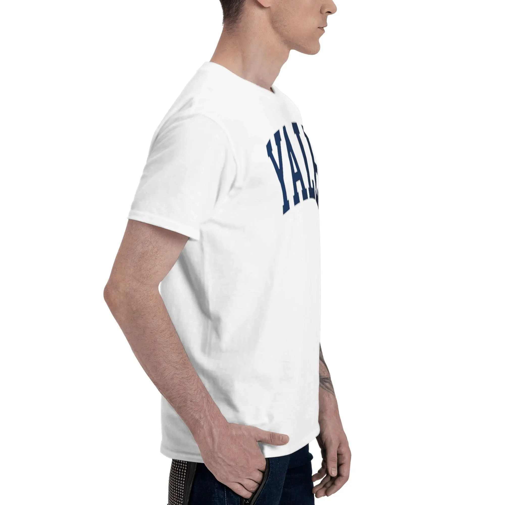 yale - college font curvedSoft Reversible T-shirt Salt-Style Vibe T-shirt