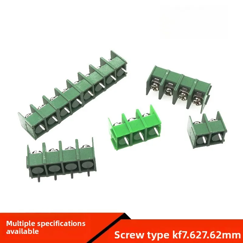 5PCS/lot 7.62 mm KF7.62 - 2P 3P 4P MG 762 - 2 3 4 Pin Can be spliced Screw Terminal Block Connector Black 7.62mm Pitch