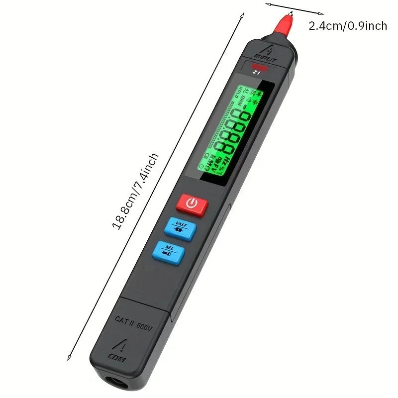 BSIDE Z1 Digital Multimeter Tester Smart Pen Type Voltage Detector DC AC Capacitance Ohm NCV Hz Diode Continuity Meter 2024