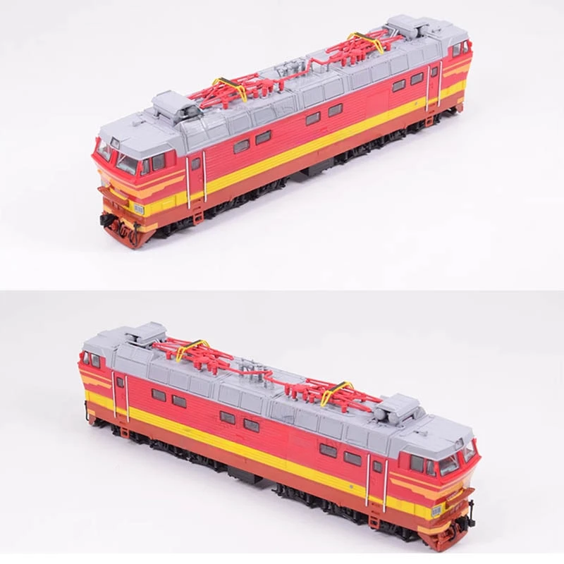 Locomotora eléctrica de pasajeros de línea principal soviética, modelo de tren CHS4T checo de alta velocidad, juguete de coche de riel JLKN003, 1/87