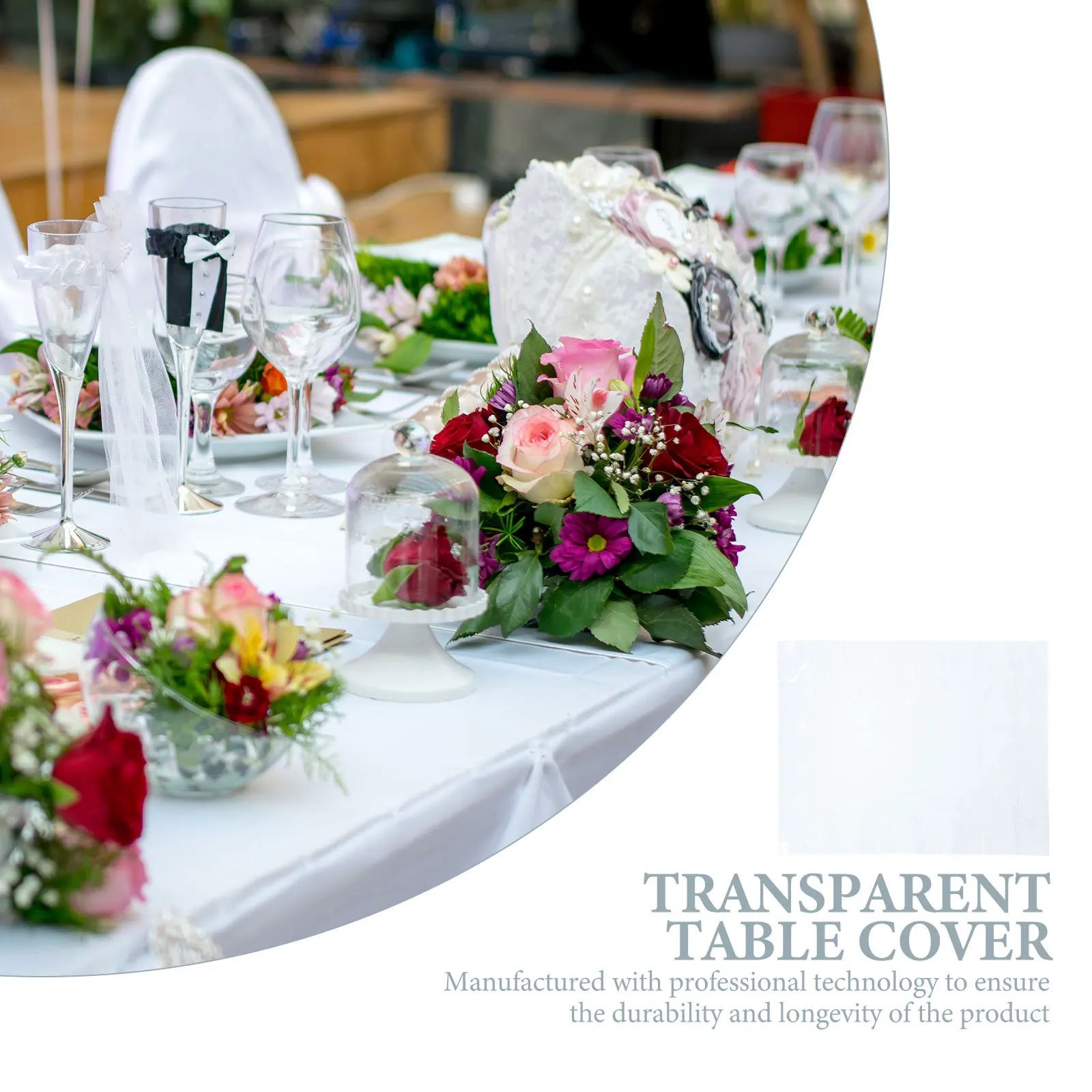 

Oilproof Transparent PVC Tablecloth for Home Dining Table Protection Waterproof Stain Resistant Table Cover PVC Tablecloth