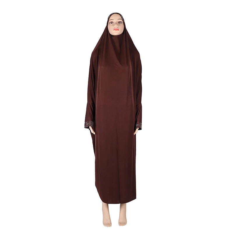 

Eid Hooded Muslim Abayas Long Khimar Veil Full Cover Ramadan Women Prayer Garment Dress Islamic Turkey Burqa Arab Robe Clothing