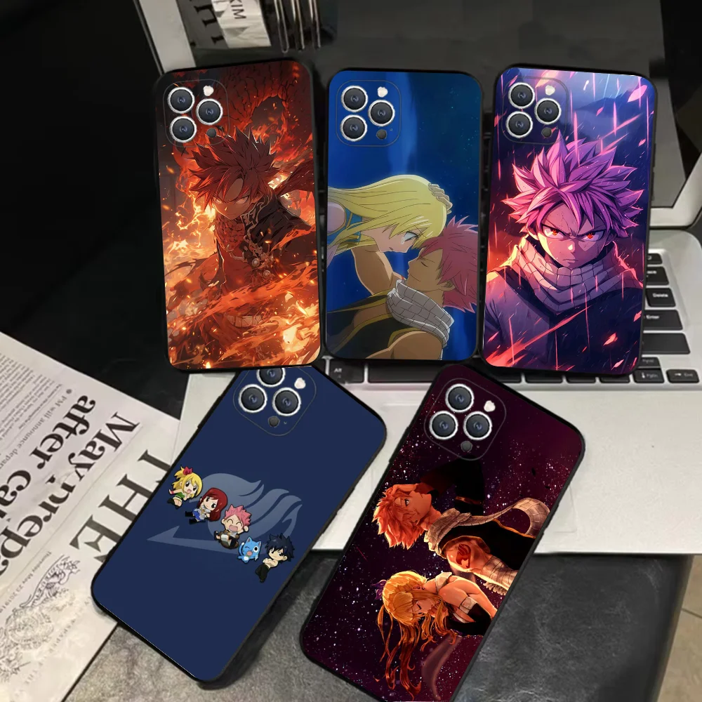 

F-Fairy Tail Anime Phone Case For iPhone 16,15,14,13,12,11,Pro,X,XS,Max,XR,Plus,Mini Soft Black Cover
